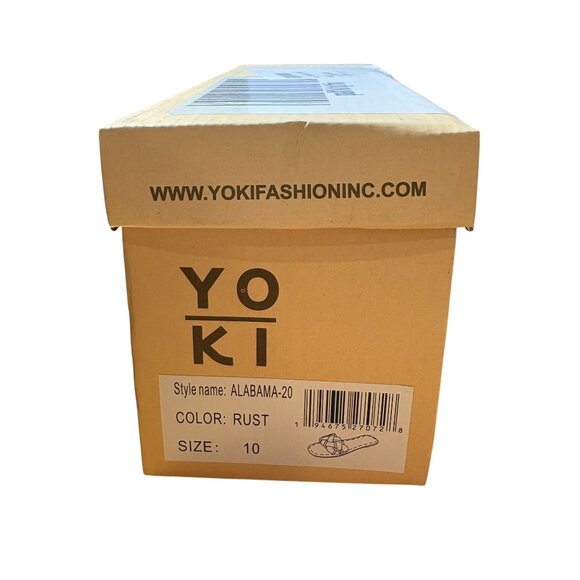 Yoki Alabama 20 Flat Sandals Rust Size 10 New in box - Picture 3 of 10